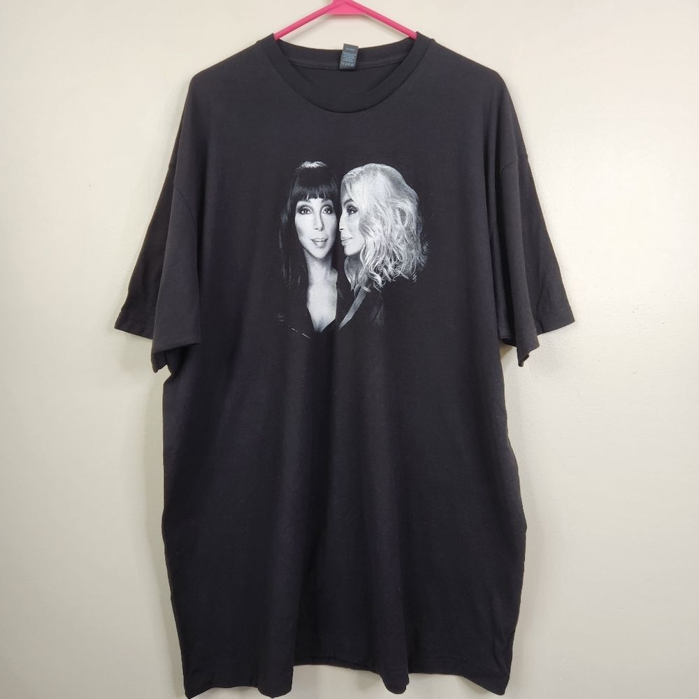 Cher 2019 Here We Go Again Tour Double Sided Short Sleeve Tee XXL